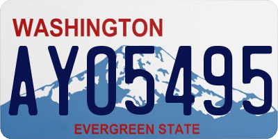 WA license plate AYO5495