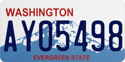 WA license plate AYO5498