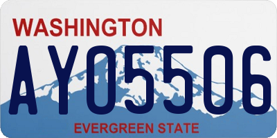 WA license plate AYO5506
