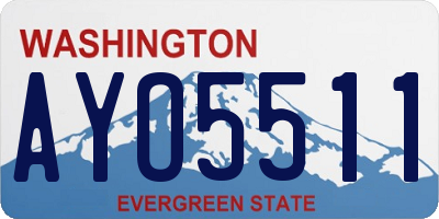 WA license plate AYO5511