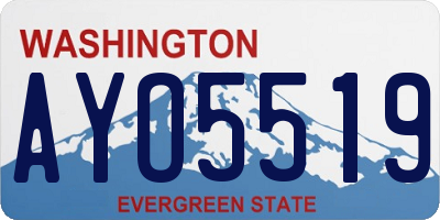 WA license plate AYO5519