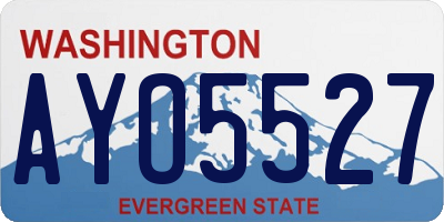 WA license plate AYO5527