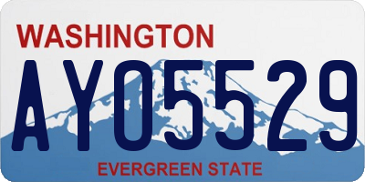 WA license plate AYO5529