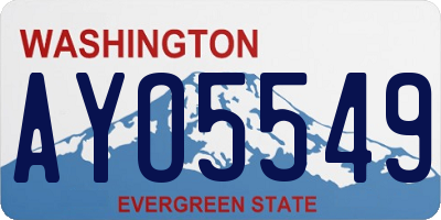 WA license plate AYO5549
