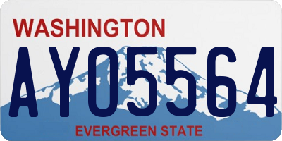 WA license plate AYO5564