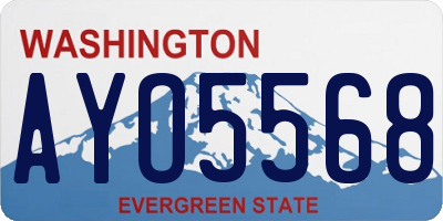 WA license plate AYO5568