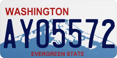 WA license plate AYO5572