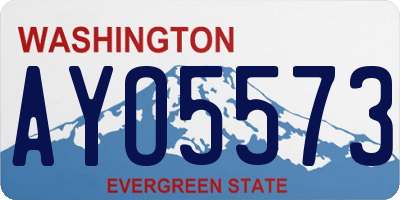 WA license plate AYO5573
