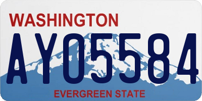 WA license plate AYO5584