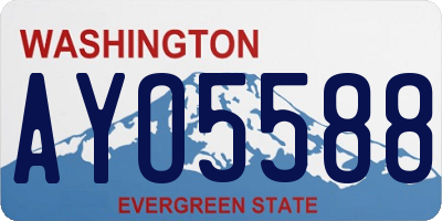 WA license plate AYO5588
