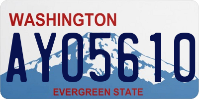 WA license plate AYO5610