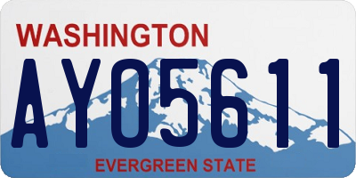WA license plate AYO5611