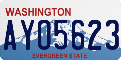 WA license plate AYO5623