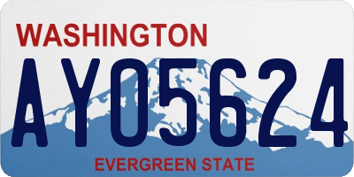 WA license plate AYO5624