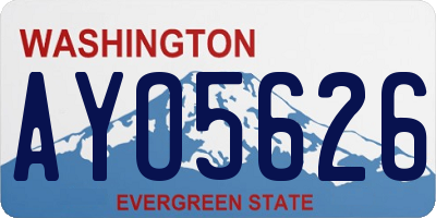 WA license plate AYO5626