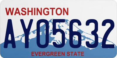 WA license plate AYO5632