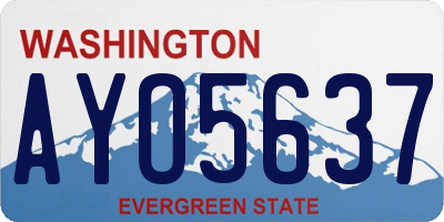 WA license plate AYO5637