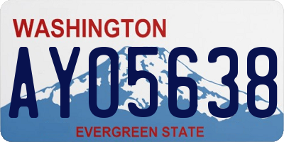 WA license plate AYO5638