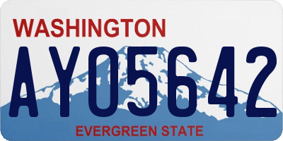 WA license plate AYO5642