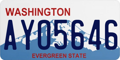 WA license plate AYO5646
