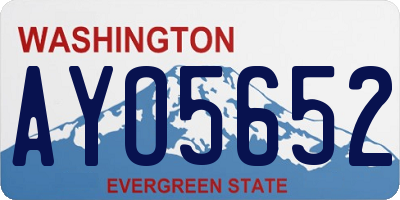 WA license plate AYO5652