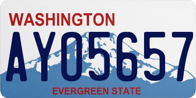 WA license plate AYO5657
