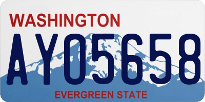 WA license plate AYO5658