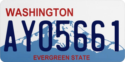 WA license plate AYO5661