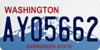 WA license plate AYO5662