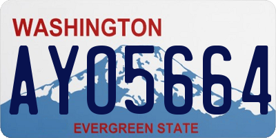 WA license plate AYO5664