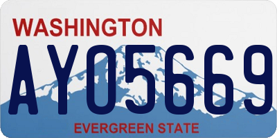 WA license plate AYO5669