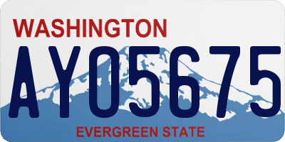 WA license plate AYO5675