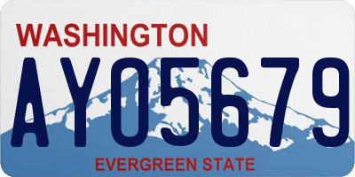 WA license plate AYO5679