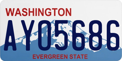 WA license plate AYO5686