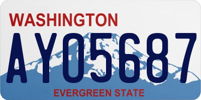 WA license plate AYO5687