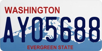 WA license plate AYO5688