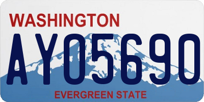 WA license plate AYO5690