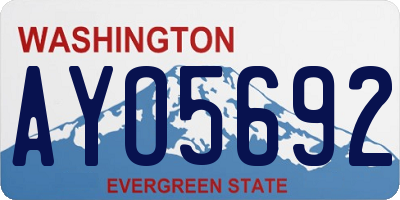 WA license plate AYO5692