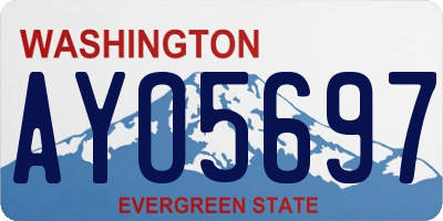 WA license plate AYO5697