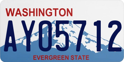 WA license plate AYO5712