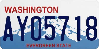 WA license plate AYO5718