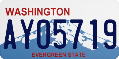 WA license plate AYO5719