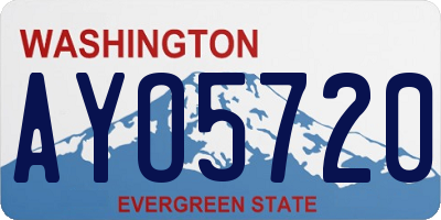 WA license plate AYO5720