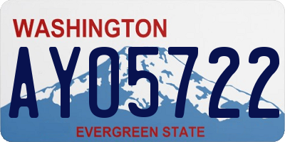 WA license plate AYO5722