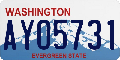 WA license plate AYO5731