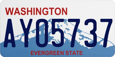 WA license plate AYO5737