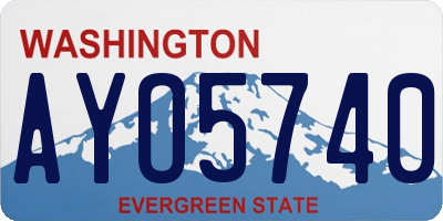 WA license plate AYO5740