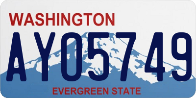WA license plate AYO5749