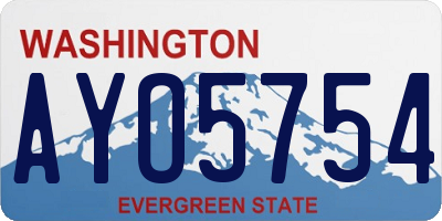 WA license plate AYO5754
