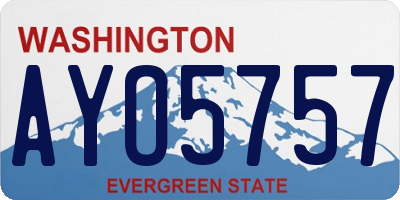 WA license plate AYO5757